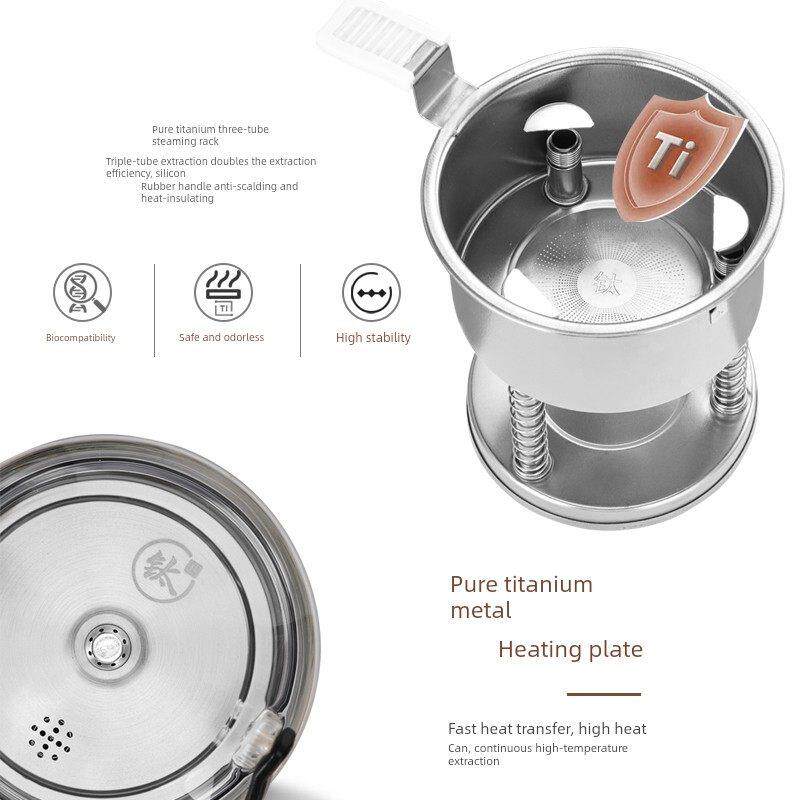 wione煮茶器煮茶壶喷淋式家用养生壶泡茶用烧水纯钛蒸汽自动上水
