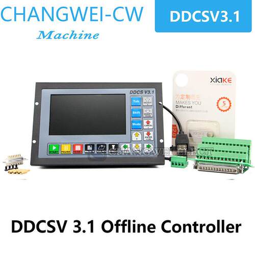 DDCSV3.1三轴 四轴步进伺服电机CNC数控系统脱机控制器雕刻机手轮