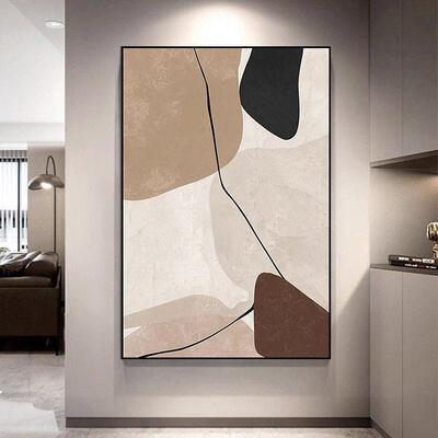 现抽挂象肌理画级感玄关装画酒店寓卧SWR室床头饰画客厅背公景壁