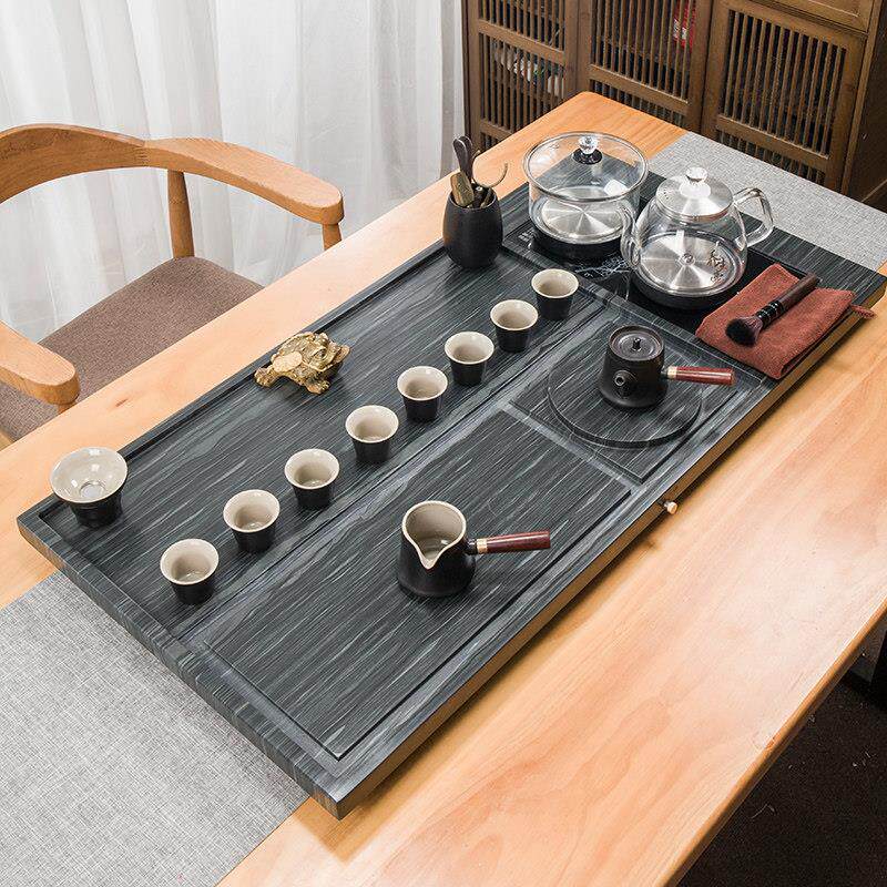 黄庭玉茶盘功夫茶具全自动电器一体水壶石茶几家简