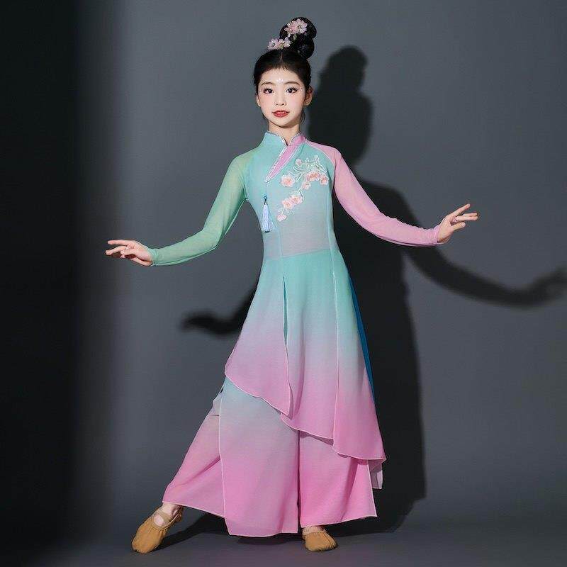 正品儿童古舞演出服飘逸清典芙水蓉扇剧子舞伞舞艺考幼儿目舞蹈表