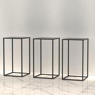 铁艺服装简架水服装店低货架落地中岛约茶几高流台橱窗模特展示架