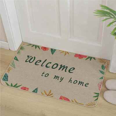 垫板入WZ-103户室门垫家用卫生间吸水亚麻橡胶地厨房防滑垫可水洗