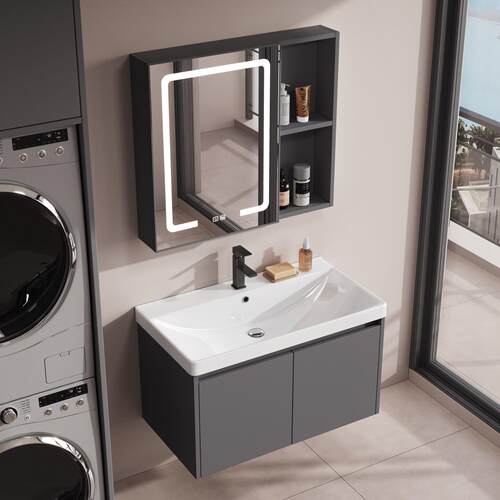 40CM小户型浴室柜组合极窄一体陶瓷洗漱台卫生间洗脸盆阳台洗手盆