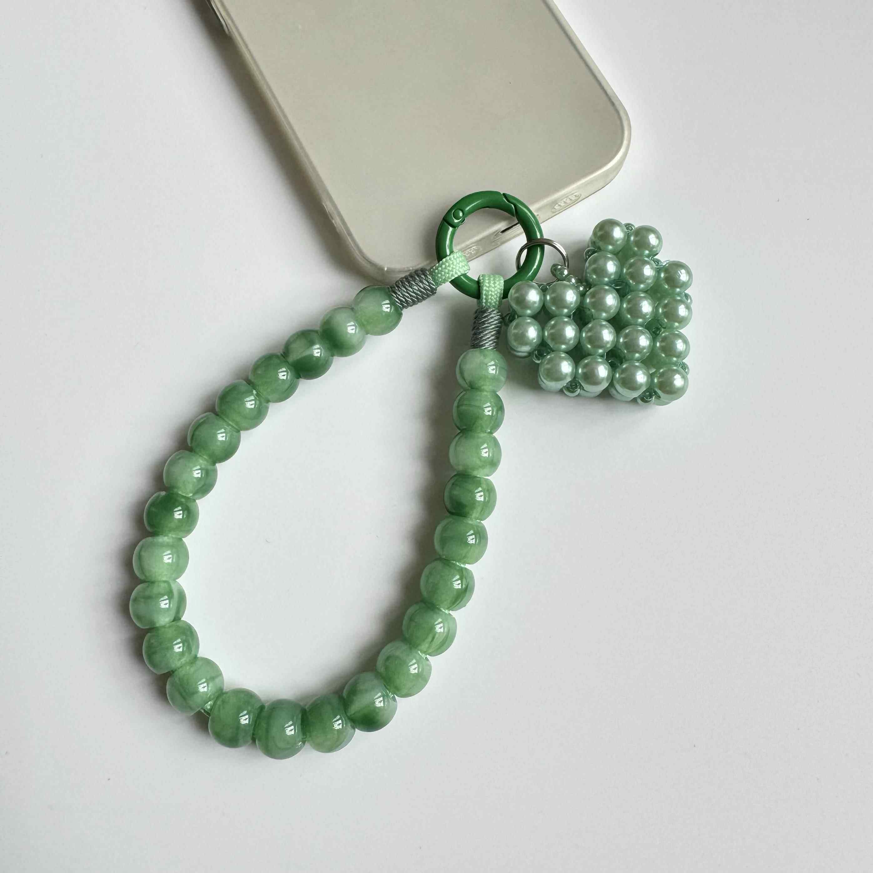 串珠手机挂绳高级感独特超好看小众手机链结实防丢手腕绳包包挂饰