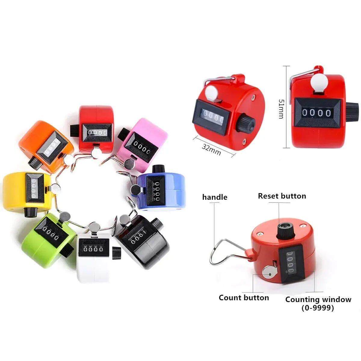 Handheld 4 Digital Tally Counter Mechanical Manual Palm Clic - 实物图
