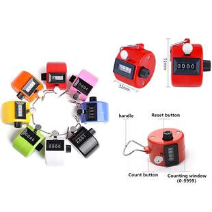 Handheld 4 Digital Tally Counter Mechanical Manual Palm Clic