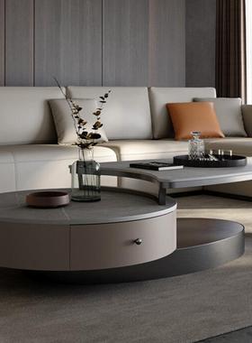 轻奢约岩板茶组合现简客厅设计师高端创意带抽屉茶82644几几电视