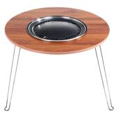 围炉煮茶桌器具套装 折叠烧烤架 家用室内户外烧烤桌无烟烧烤便携式