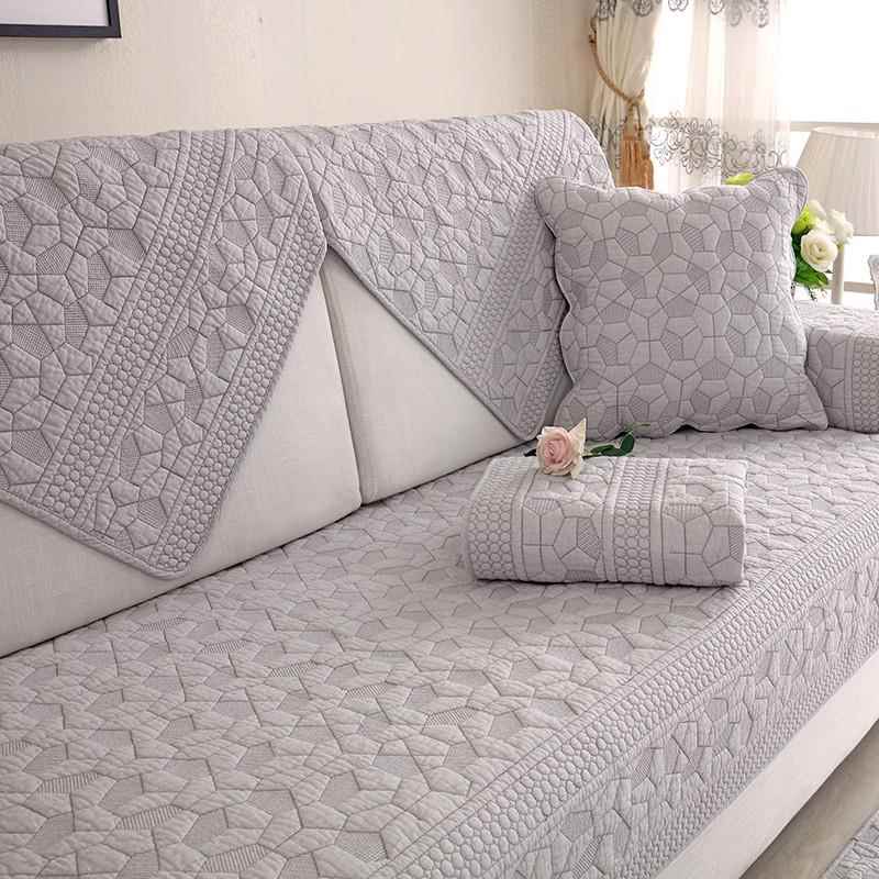 双面纯棉沙发垫四季通用全棉布艺防滑坐垫简约现代秋冬沙发套罩巾