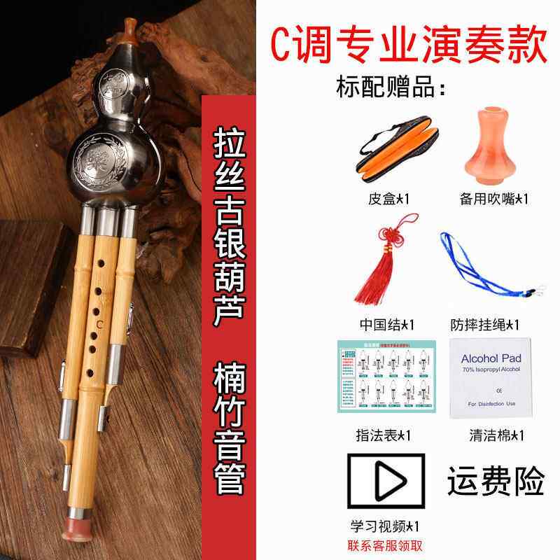正品防摔紫竹生葫芦丝乐器初学c7调降/A调d孔成人专业演奏学专用b