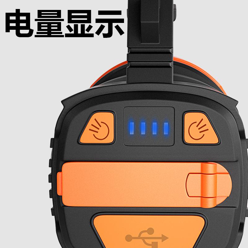 外跨境LED手筒手摇探照灯户充能电多功巡逻应急RB-070/R侧电灯手