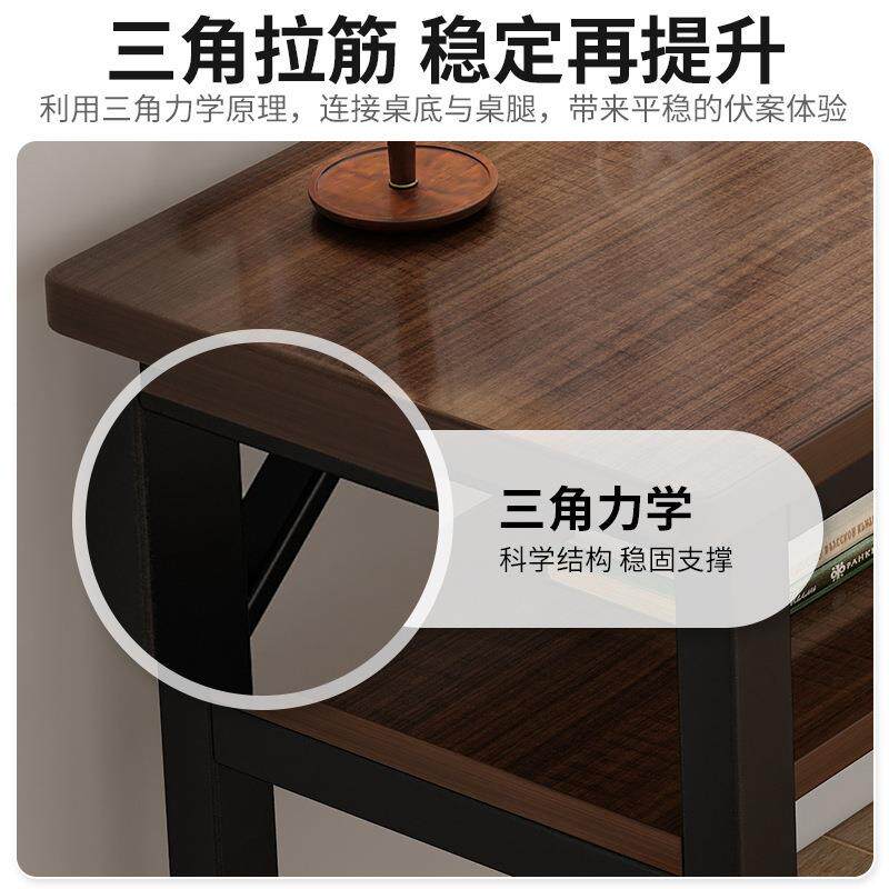 书桌学生学习双人家用桌子长方形简易出租屋电脑桌窄靠墙长条桌