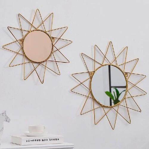 Fashion Home Wall Decor Mirror Metal Frame Modern Simple