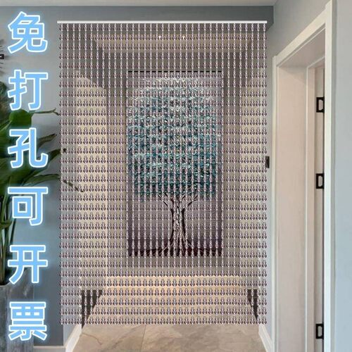 玄幻隔断帘新中式珠炼免打孔葫芦门帘珠子珠帘卫生间门口2025新款