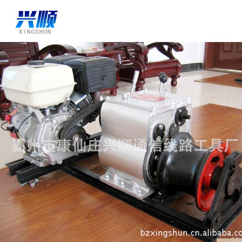 工程施工设备绞磨机电缆牵引绞磨放线机8T柴油汽油绞磨牵引机