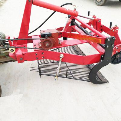 河北地区用大蒜收获机收蒜的机器大蒜出土机收获干净前宽后窄收蒜