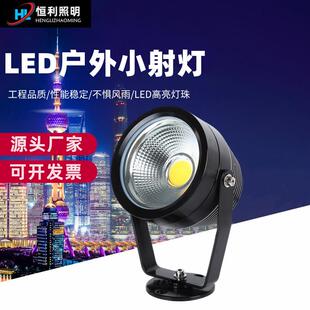 3w户外防水圆形小射灯庭院景观5W金色假山鱼池射灯6W七彩色照树灯