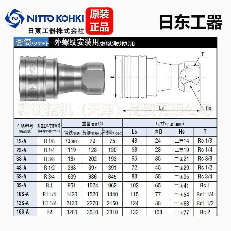 槽车快速接头SP-A 304不锈钢 EPDM密封 日东工器NITTO现货
