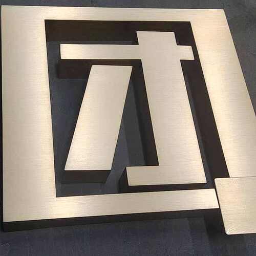 厂家供应平面字实心字金属拉丝广告字不锈钢玫瑰钛金广告牌