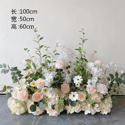 款舞台路引花排花中国风红婚庆仿真地花婚大礼新tb-60502布场T台