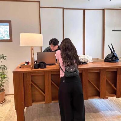 中古风服装店收银台吧台桌中岛柜收款桌陈列柜展示台前台柜台