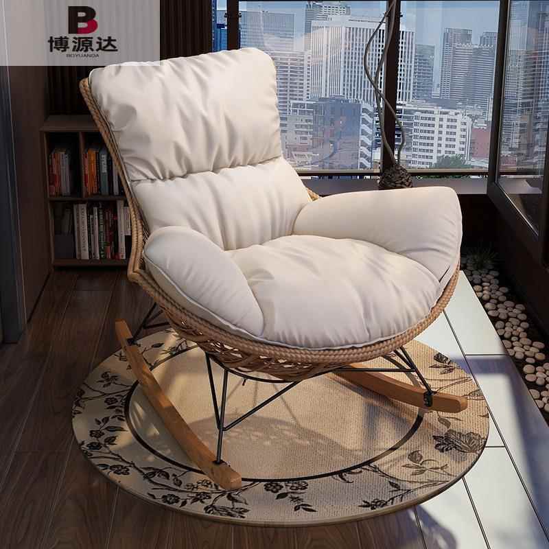 家用藤编躺椅沙发阳台懒人摇摇椅客厅摇椅多功能场景通用休闲椅子