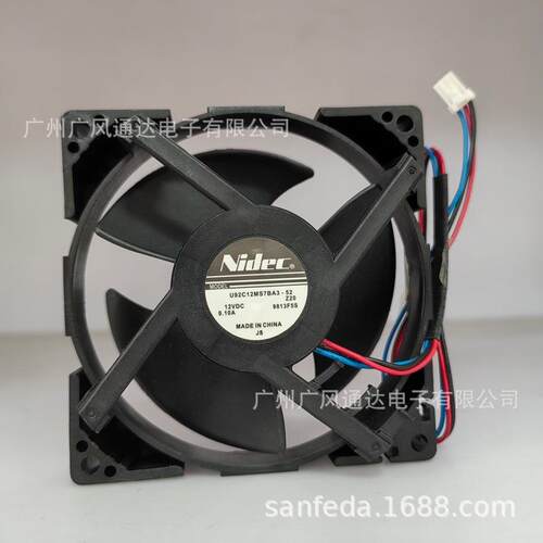 NIDEC 9032 12V 0.1A冰箱散热风扇U92C12MS7BA3-52