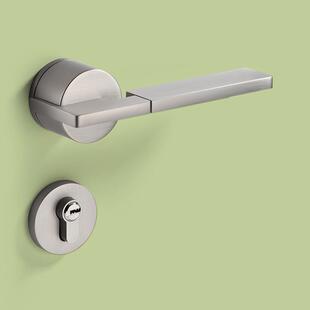 简日F01 分体约木门房门卧门把手家用机械室锁家用锁具静音 B02式