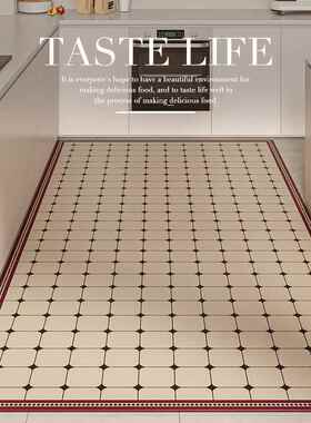 厨房地垫PVC毯可擦洗地毯门垫油进门口脚UTX垫防地可裁入剪户门地