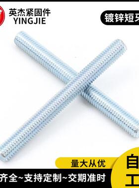 304不锈钢牙条丝杆螺杆加工定制全螺纹短全牙螺丝无头螺栓通丝M12
