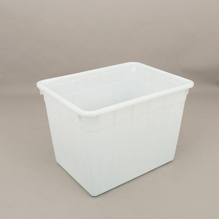 塑料塑胶400l塑料箱 方形食品塑胶水产养殖运输周转箱大白色框