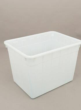 塑料塑胶400l塑料箱 方形食品塑胶水产养殖运输周转箱大白色框