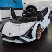 正品 博基尼儿童电动车四坐轮带遥控汽车兰男女童宝宝小孩可人玩具