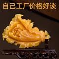 天然黄玉白菜摆件客厅办公室桌店铺开业送礼聚福百财招来玉石装饰