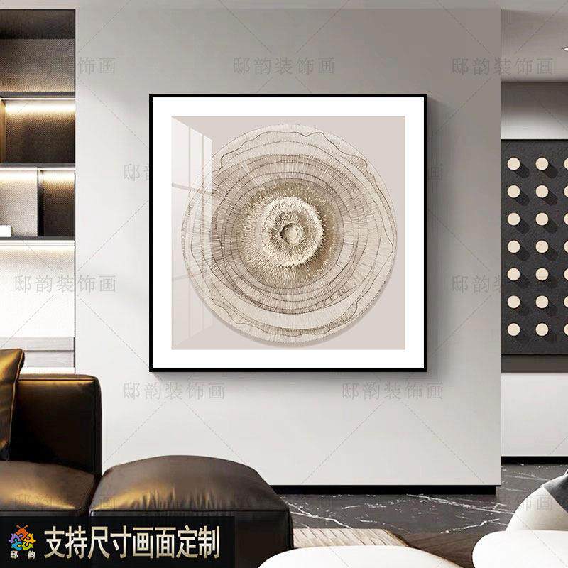 轻奢高级感现代简约客厅装饰画餐厅正方形挂画玄关抽象艺术感壁画