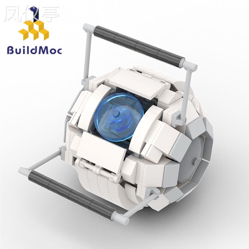BuildMoc兼容小颗粒传送门2惠特利Portal-Wheatley儿童玩具