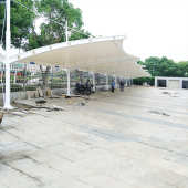 钢结构车棚车棚车篷遮阳户外汽车字型膜结构膜结构停雨棚工程7