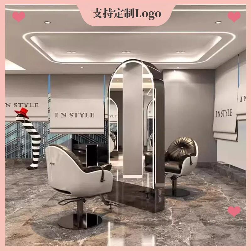 美发店镜台双面镜子发廊专用理髲店美发店专用落地镜子网红全身镜