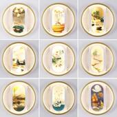 画中山中灯具壁灯新式 饰灯卧室床 客厅背墙灯走廊过699道楼梯间装