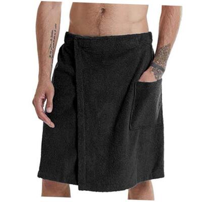 Men's soft towel comfortable bath wearable bathrobe男士