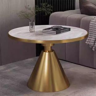 沙发边几轻奢岩板茶几简约现代客厅沙发角几卧室边柜床头柜小边几