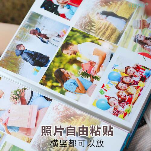 恋爱自手工9qxc开窗式艺情侣纪念布diy粘贴式成长册纪相册本覆膜