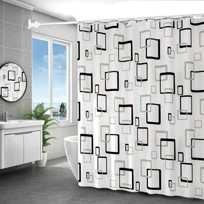 B10Creative marble Waterproof polyester shower curtain