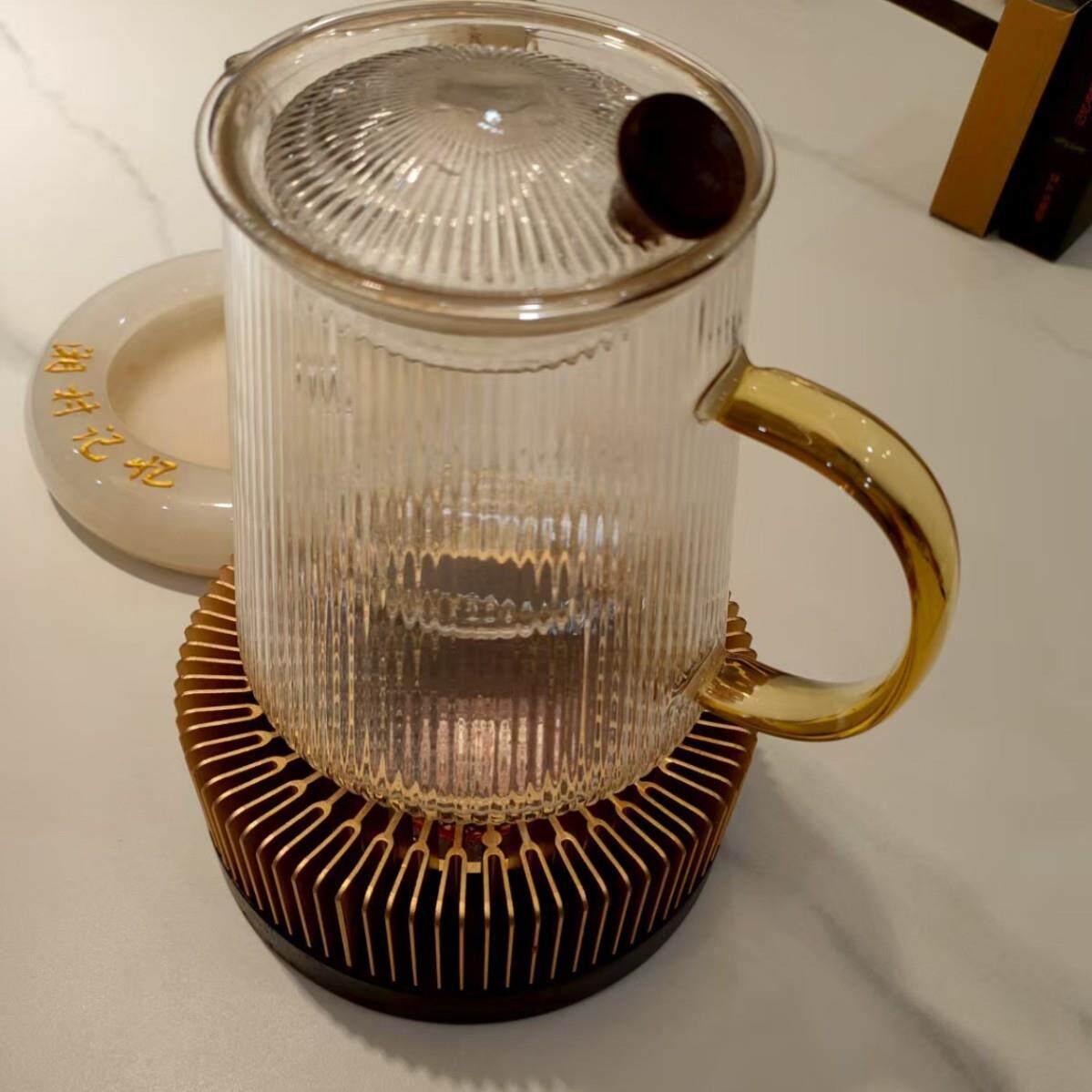 中式暖茶炉茶壶底座温茶器蜡烛加热水果花茶保温提梁壶暖杯煮茶