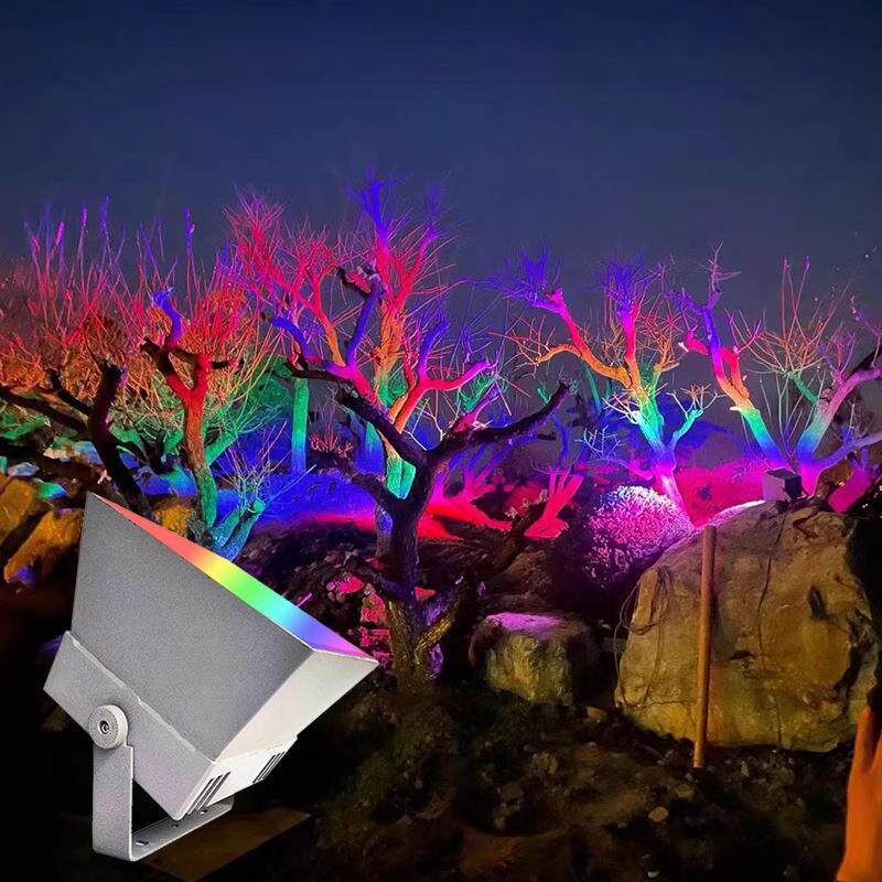 LED七彩染色灯户外彩虹投光灯景区氛围照树灯景观灯庭户外灯泛光