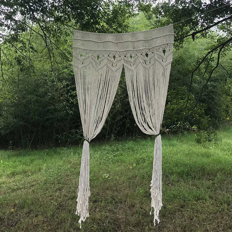 流苏线帘挂饰 编织帘 拱门装饰 婚礼舞台背景帘 商场橱窗布置道具