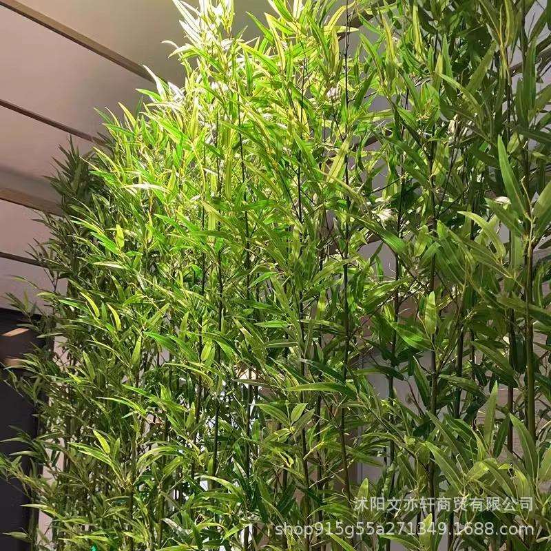 室内外仿真竹子装饰造景围栏仿生绿植庭院隔断摆件酒店室内屏风