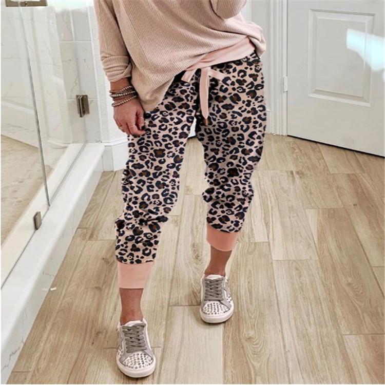 Camouflage pattern drawstring jogging pants
