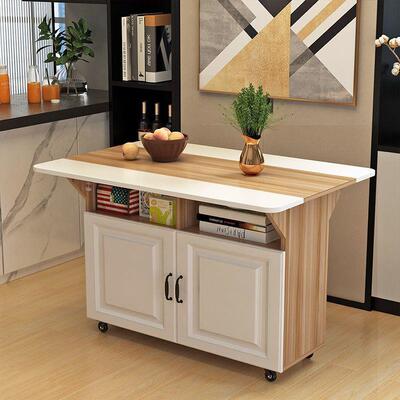 折桌家用小户型餐桌可移动人长方形简易折叠吃LCX子饭46叠人出租